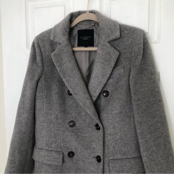 Talbots Wool Cashmere Longline Double Breasted Coat - Picture 2 of 16